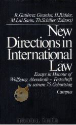 NEW DIRECTIONS IN INTERNATIONAL LAW   1982  PDF电子版封面  3593330229   