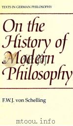 ON THE HISTORY OF MODERN PHILOSOPHY   1994  PDF电子版封面    ANDREW BOWIE 