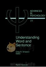 UNDERSTANDING WORD AND SENTENCE   1991  PDF电子版封面    GREG B.SIMPSON 