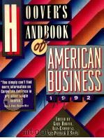 HOOVER'S HANDBOOK AT AMERICAN BUSINESS   1992  PDF电子版封面    GARY HOOVER ALTA GAMPBELL  PAT 