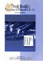 TEST BANK VOLUME 1 CHAPTERS 1-12 TO ACCOMPANY FUNDAMENTAL ACCOUNTING PRINCIPLES（1999 PDF版）