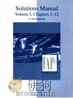 SOLUTIONS MANUAL VOLUME 1 CHAPTERS 1-12 TO ACCOMPANY FUNDAMENTAL ACCOUNTING PRINCIPLES（1999 PDF版）