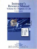 INSTRUCTOR'S RESOURCE MANUAL VOLUME 2 CHAPTERS 13-26 TO ACCOMPANY FUNDAMENTAL ACCOUNTING PRINCI（1999 PDF版）