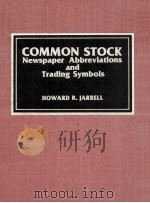 COMMON STOCK NEWSPAPER ABBREVIATIONS AND TRADING SYMBOLS   1989  PDF电子版封面    HOWARD R.JARRELL 