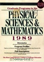 PETERSON'S GUIDE TO GRADUATE PROGRAMS IN THE PHYSICAL SCIENCES AND MATHEMATICS 1989（1988 PDF版）