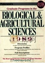 PETERSON'S GUIDE TO GRADUATE PROGRAMS IN THE BIOLOGICAL AND AGRICULTURAL SCIENCES 1989   1988  PDF电子版封面    THERESA C.MOORE 