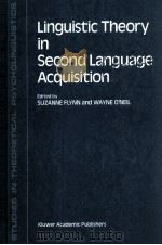 LINGUISTIC THEORY IN SECOND LANGUAGE ACQUISITION（1988 PDF版）
