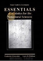 STUDY GUIDE TO ACCOMPANY  ESSENTIALS OF STATISTICS FOR THE BEHAVIORAL SCIENCES   1991  PDF电子版封面  0314833331   