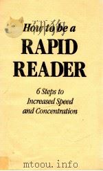 HOW TO BE A RAPID READER（ PDF版）