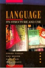LANGUAGE ITS STRUCTURE AND USE   1992  PDF电子版封面    EDWARE FINEGAN  NIKO BESNIER 