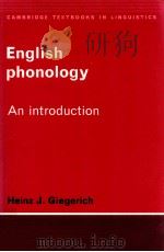 ENGLISH PHONOLOGY AN INTRODUCTION   1993  PDF电子版封面    HEINZ J.GIEGERICH 