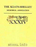 KEATS SHELLEY MEMORIAL BULLETIN ROME NO.XXXIV   1983  PDF电子版封面    TIMOTHY WEBB 