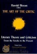 THE ART OF THE CRITIC VOLUME 7   1989  PDF电子版封面    HAROLD BLOOM 