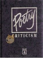 POETRY CRITICISM VOLUME 4（1992 PDF版）