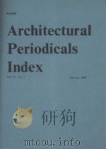 Architectural Publications Index VO1.27 NO.2 Apr-Jun 1999   1999  PDF电子版封面     