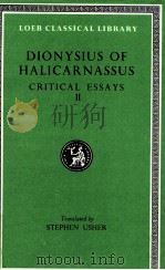 DIONYSIUS OF HALICARNASSUS VOLUMES 2   1985  PDF电子版封面    STEPHEN USHER M.A.PH.D. 