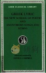 GREEK LYRIC 5   1993  PDF电子版封面    DAVID A.CAMPBELL 