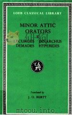 MINOR ATTIC ORATORS VOLUME 2   1980  PDF电子版封面    J.O.BURTT 