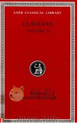 CLAUDIAN VOLUME 2   1998  PDF电子版封面    MAURICE PLATNAUER 