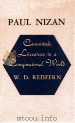 PAUL NIZAN   1972  PDF电子版封面    W.D.REDFERN 