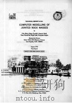 COMPUTER MODELLING OF JOINTED ROCK MASSES   1978  PDF电子版封面     
