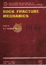 ROCK FRACTURE MECHANICS   1983  PDF电子版封面     