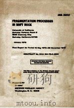 FRAGMENTATION PROCESSES IN SOFT ROCK     PDF电子版封面     