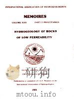 MEMOIRES VOLUME 17 PATR 2   1985  PDF电子版封面     