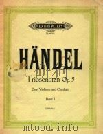 EDITION PETEERS Nr.4630a HANDEL Triosonaten Op.5 Band 1     PDF电子版封面    schleifer 