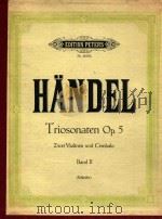 EDITION PETEERS Nr.4630b HANDEL Triosonaten Op.5 Band 2     PDF电子版封面    schleifer 