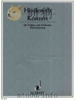 KONZERT FUR VIOLINE UND ORCHESTER   1939  PDF电子版封面    PAUL 