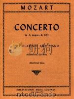 CONCERTO IN A MAJOR-K.622 FOR CLARINET AND PIANO（ PDF版）