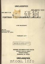 FORTRAN 4 PROGRAMMING LANGUAGE AD036500（1977 PDF版）
