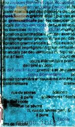 impregnation grammaticale   1973  PDF电子版封面    Cours elementaire 