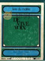 de vive voix:livre du maitre   1972  PDF电子版封面    Marc Argaud 