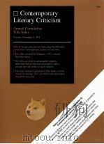CONTEMPORARY LITERARY CRITICISM ANNUAL CUMULATIVE TITLE INDEX COVERS VOLUMES 1-292（ PDF版）