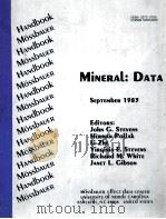 MINERAL:DATA SEPTEMBER 1983     PDF电子版封面     