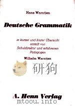 deutsche grammatik   1978  PDF电子版封面    Wilhelm Warntjen 