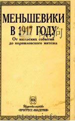 MEHbшEBикиB 1917гдy TOM 2   1995  PDF电子版封面     