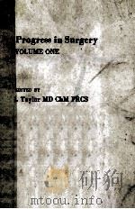 Progress in surgery v. 1   1985  PDF电子版封面  0443031177  ed. by I. Taylor. 