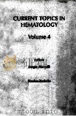 CURRENT TOPICS IN HEMATOLOGY VOLUME 4（1983 PDF版）