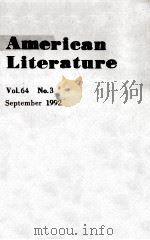 AMERICAN LITERATURE SEPTEMBER 1992（1992 PDF版）