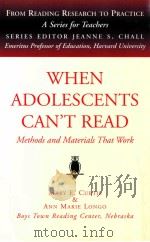 WHEN ADOLESCENTS CAN'T READ:METHODS AND MATERIALS THAT WORK（1999 PDF版）