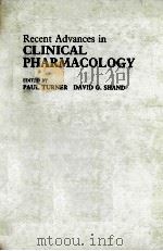 RECENT ADVANCES IN CLINICAL PHARMACOLOGY   1983  PDF电子版封面  0443026491   