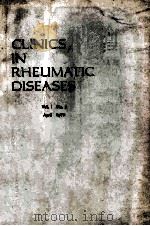 CLINICS IN RHEUMATIC DISEASES  VOLUME 1 NUMBER 1   1975  PDF电子版封面    E.G.L.BYWATERS 