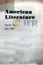 AMERICAN LITERATURE JUNE 1992   1992  PDF电子版封面     