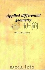 Applied differential geometry   1985  PDF电子版封面  0521263174  Burke;William L. 