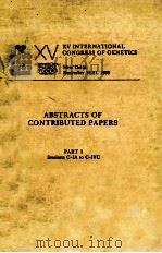 ABSTRACTS OF CONTRIBUTED PAPERS  PART 1   1983  PDF电子版封面    M.S.SWAMINATHAN 