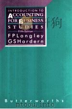INTRODUCTION TO ACCOUNTING FOR BUSINESS STUDIES FIFTH EDTITON   1990  PDF电子版封面  0406513708   