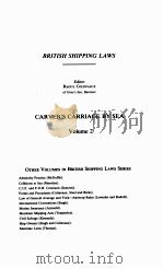 CARVER'S CARRIAGE BY SEA VOLUME 2   1982  PDF电子版封面  0420451102   